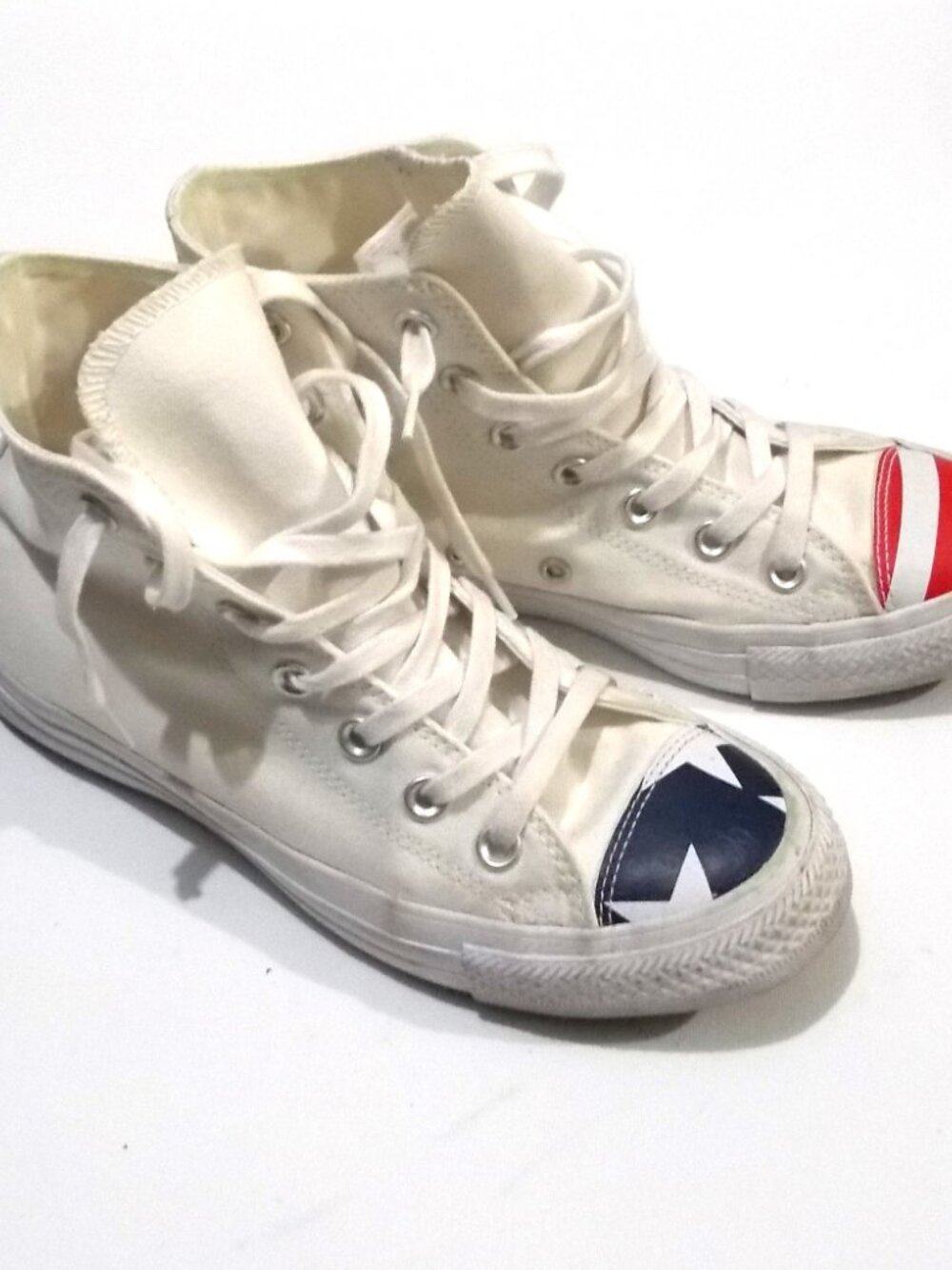 Converse High top Chuck Taylor 4th of July USA Flag white/red/blue men 5/women 7